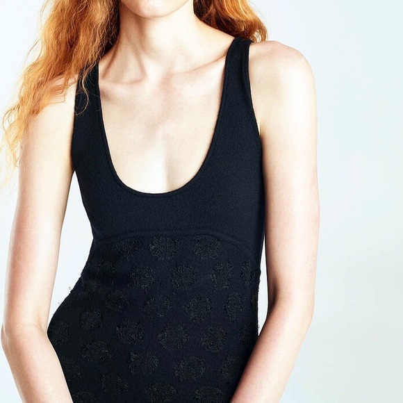 π€ REBECCA TAYLOR TALL BLACK SWISS DOT WOOL BLEND DOILY KNIT JUMPSUIT! - Picture 11 of 14